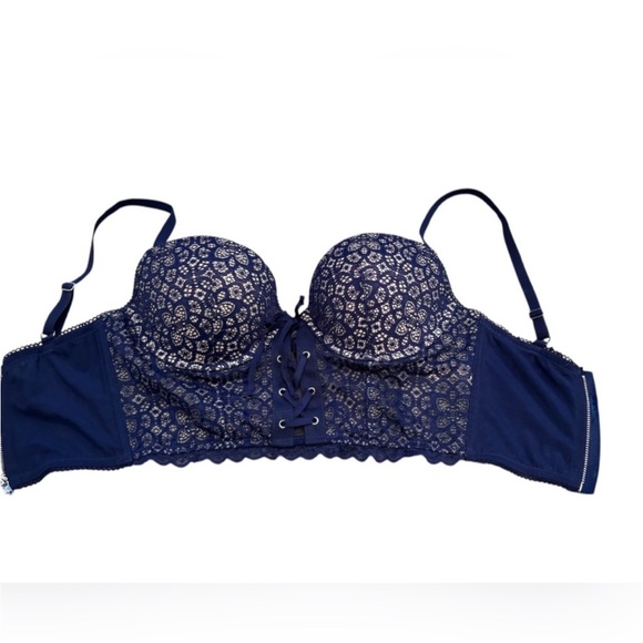 Victoria's Secret Blue Lace Bustier - Picture 5 of 8